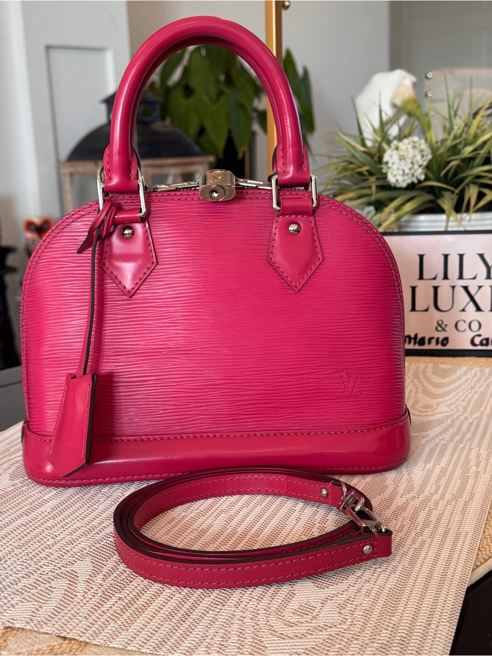 Louis Vuitton Alma BB in Hot Pink Epi Leather